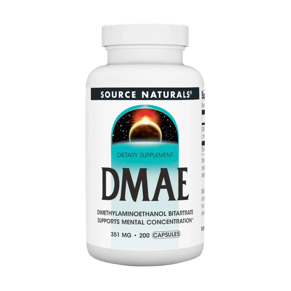 Диметиламіноетанол Source Naturals DMAE 351 мг, 200 капсул